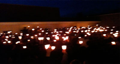 candlelighted vigil for Jeremy Collins
