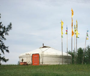 A Mongolian dwelling where Jeremy Collins